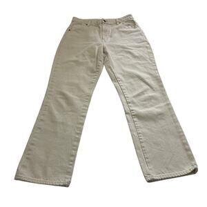 Rolla's Womens 28 Ivory White High Rise Straight Jeans Minimalist Coastal Basic